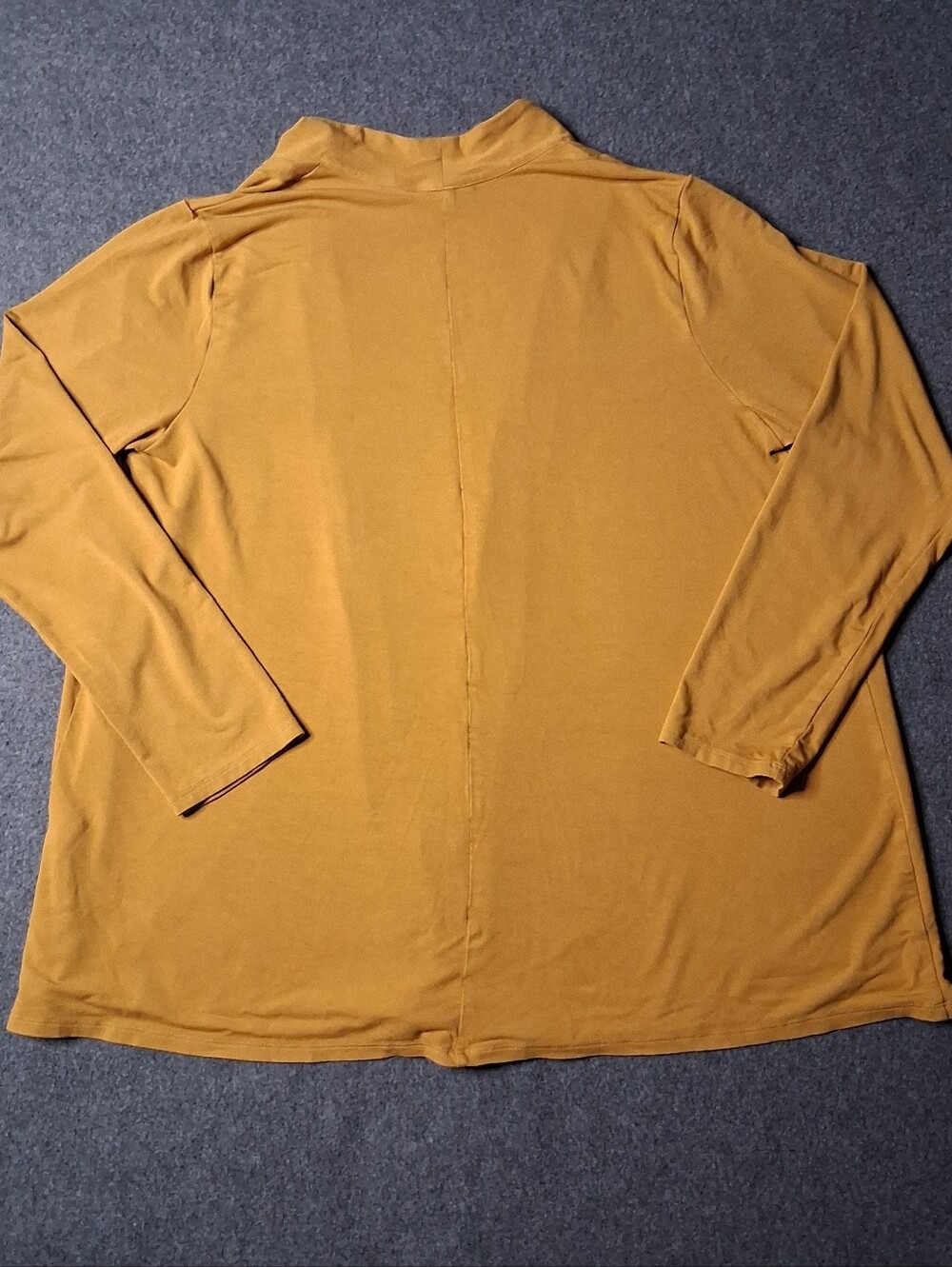 J. Jill Women's Wearever Mustard Yellow Open Front Long Knit Cardigan L - Picture 5 of 12